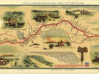 FAIRVIEW Pony Express Map William Henry Jackson  A reproduction of the stations on the Pony Express Route, showing Fairview Station